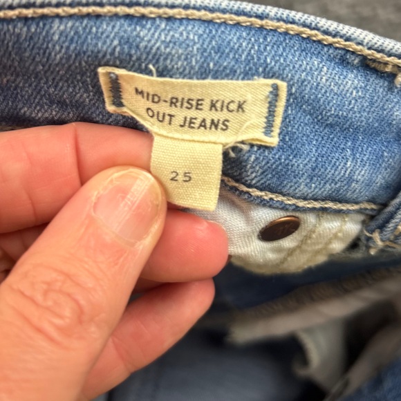 MADEWELL Women’s Denim Mid-Rise Kick Out Jeans Raw Hem size: 25 - Picture 8 of 9